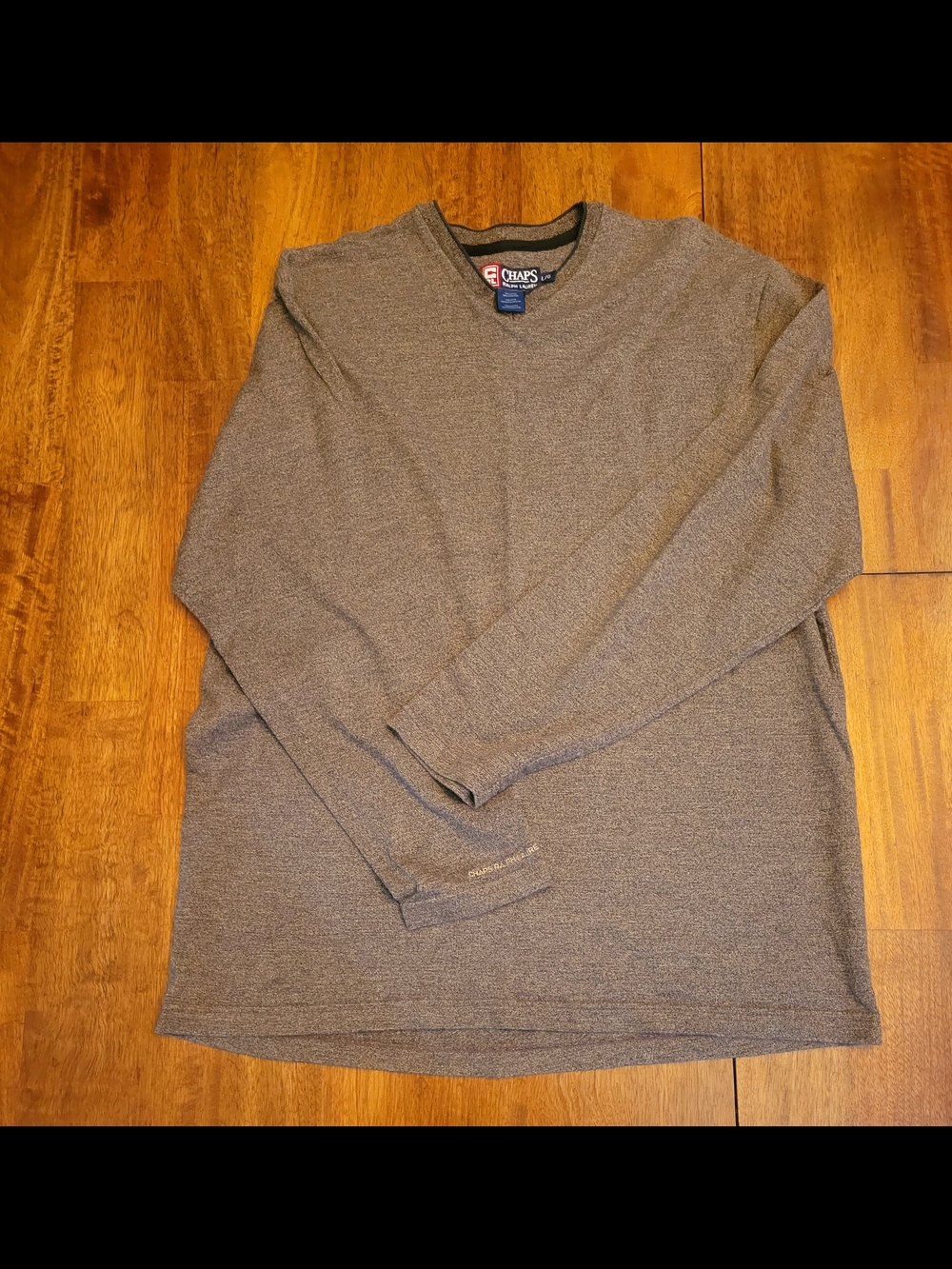 Ralph Lauren Chaps V-Neck Sweater - Heather Gray